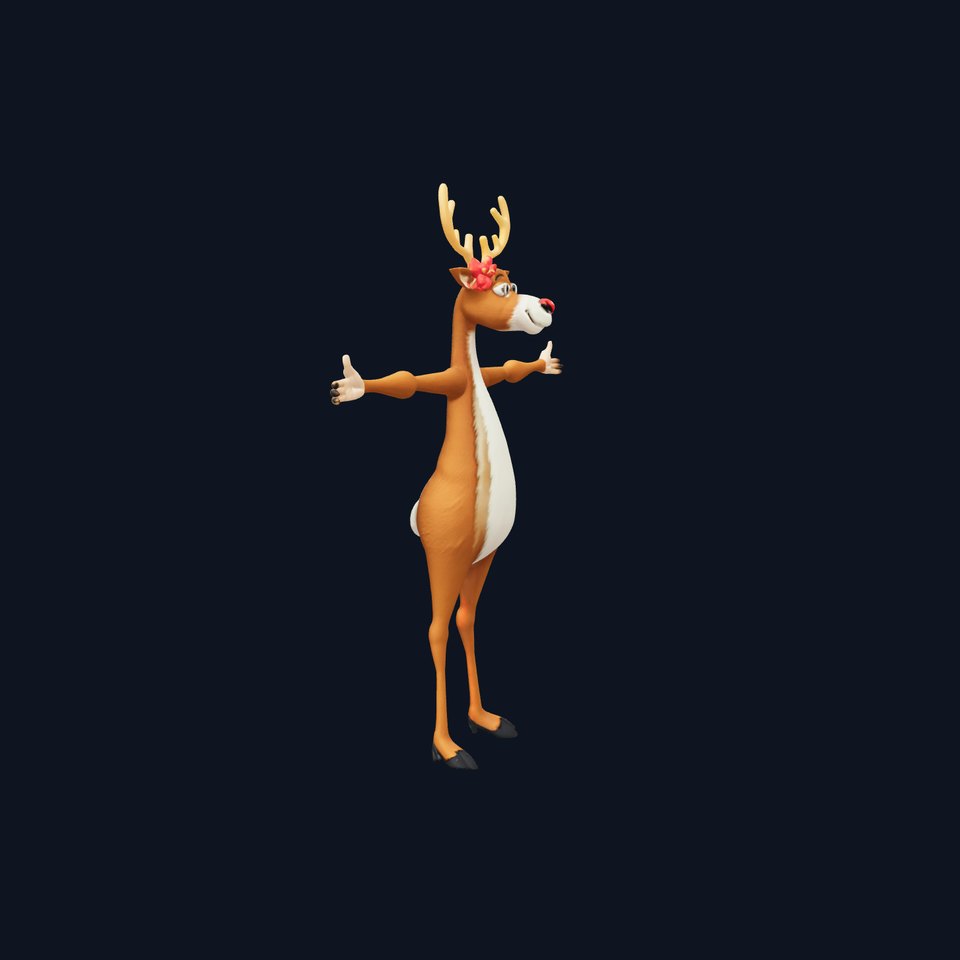 Charming Reindeer Character model pack